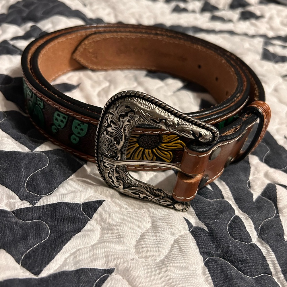 Leather belt